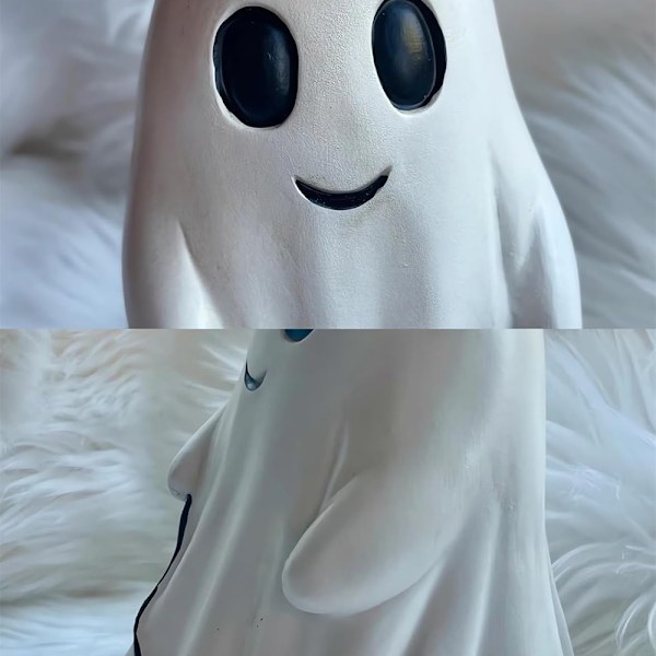 Festival Spøgelse Går Tur Med Sin Spøgelseshund 2024 Opgradering Søde Spøgelse Spøgelseshund Halloween Statue Sjov Halloween Figur Hjem Boys