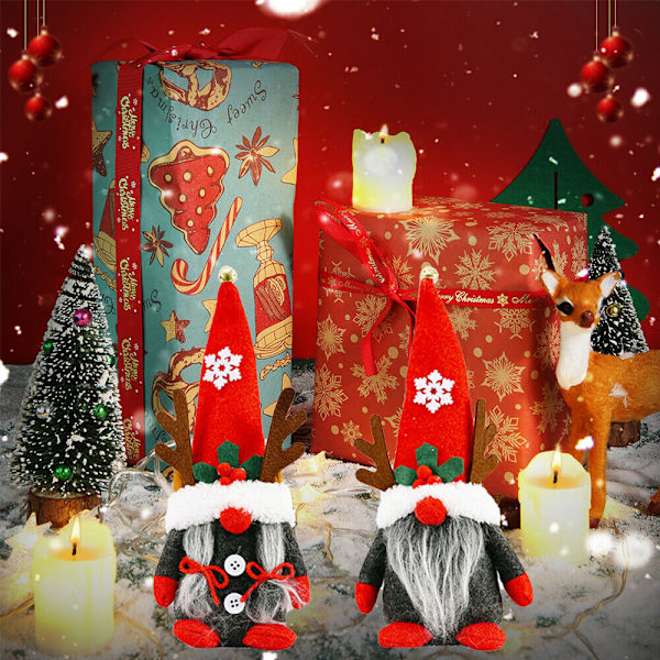 Jultomte Docka utan Ansikte Blyertsdocka Rolig Plyschdocka Boy
