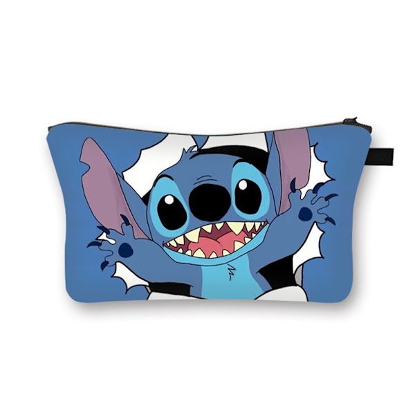 Disney Lilo och Stitch necessär sminkväska för handväska söta kosmetiska väskor bärbar pennfodral kosmetisk förvaringsväska tvättpåse reseväska A