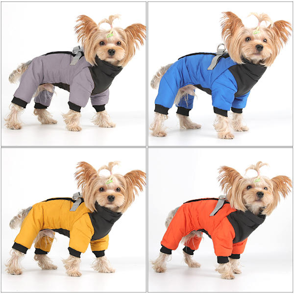 Kæledyrshundejakke Vinterforet Frakke Hvalpe Hunde Varmt Vandtæt Beklædning Tøj Yellow 2XL