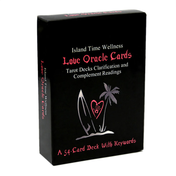 En 54-korts Island Time Wellness Love Oracle Cards Tarot-däck with Keywords