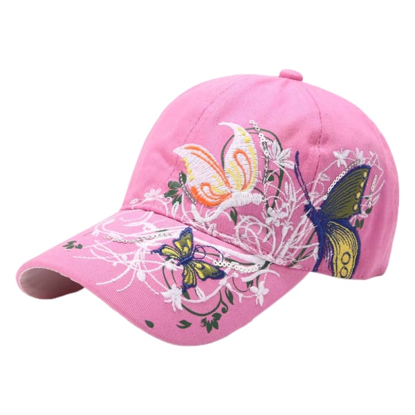 Butterfly Print cap / Andas justerbar / Sport Pink