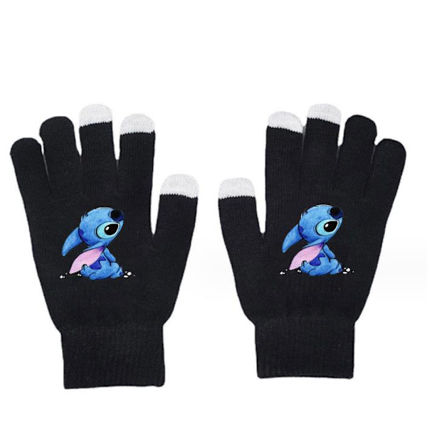 Lilo & Stitch Lämpimät neulotut kosketusnäyttökäsineet lapsille #5