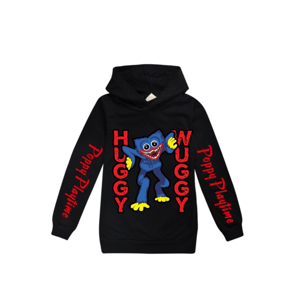 Kids Poppy Playtime Huggy Wuggy Pullover Hoodie Coat Xams Gift black 140cm