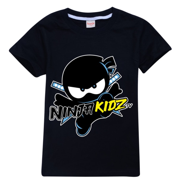 Ninja Kidz TV T-shirt Barn Pojkar Flickor Kortärmade toppar black 11-12 Years = EU 146-152