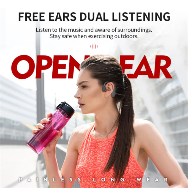 Trådlösa Bluetooth 5.0 Open Ear Bone Conduction-hörlurar