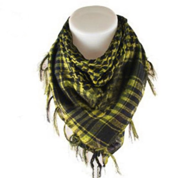 Kvinnor Houndstooth Scarf Sjal Wrap Scarves Yellow