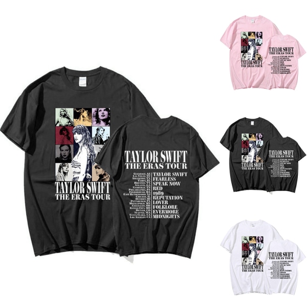 Kvinnor Taylor Print T-Shirts Herr Kortärmad Topp Fans Present pink S