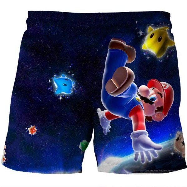 Boys 3D Super Mario Bro badshorts Poolkläder Sommar för barn 5 -10 år A 110cm
