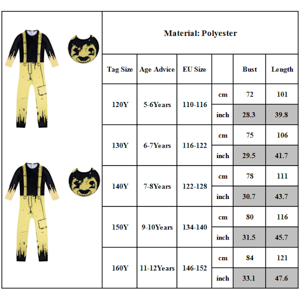Halloween Heldragt Performance Kostume 140Y