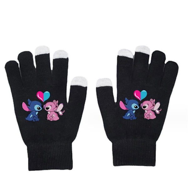 Lilo & Stitch Lämpimät neulotut kosketusnäyttökäsineet lapsille #4