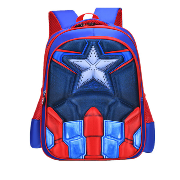 Barnryggsäck Spiderman Skolryggsäck Förskole Ryggsäck Captain America -A