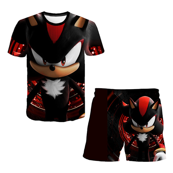 Barn Pojkar Flickor Sonic Sommar Pyjamas Set T-shirt Toppar Shorts Set Tryckta Sovkläder Outfit Pyjamas För 5-12 År #5 120cm