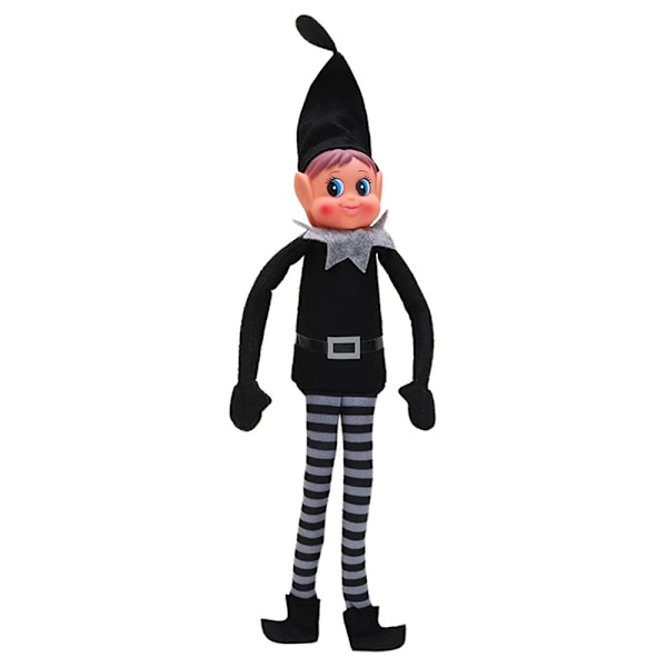 Jultomte Svart Kläder Mjuk Docka Dekorationer Tomte Docka för Barn Roliga Jul Nyårsgåvor Girls