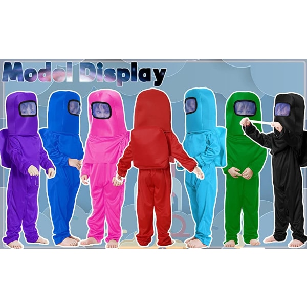 Barn Astronaut Costume Space A-mong Jumpsuit med set Red S