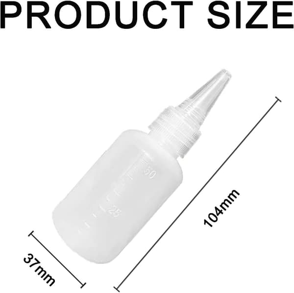 ZISHAN 10 st mini såsflaskor - 50 ml klämflaskor för sås, lotion, gör-det-själv-hantverk