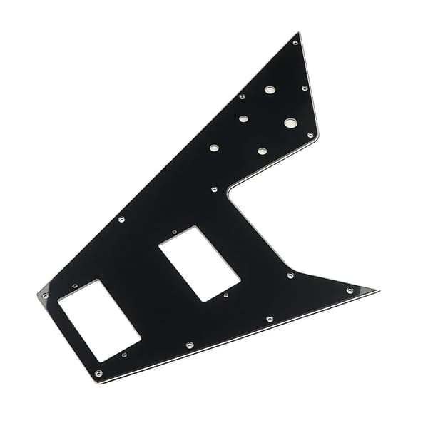 1 st 3-lagers elgitarrplektrumskydd för Flying V Style gitarrdelar ersättning svart
