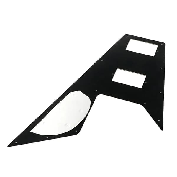 1 st 3-lagers elgitarrplektrumskydd för Flying V Style gitarrdelar ersättning svart