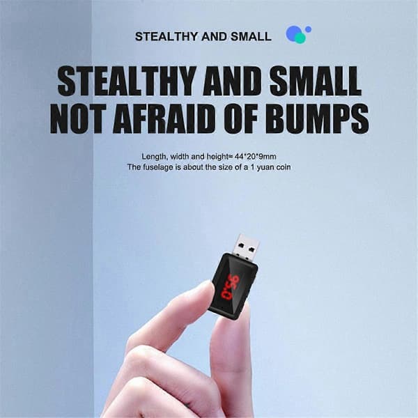 Bil Bluetooth 5.3 FM-sändare USB Trådlös Ljudadapter