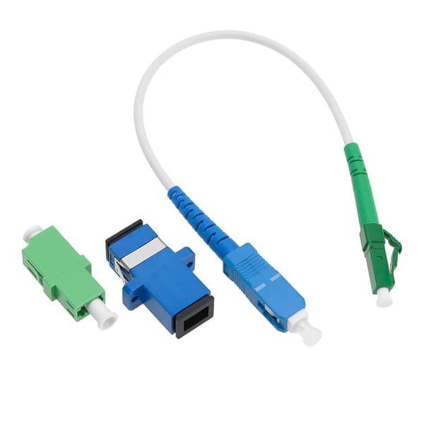 LC/APC-SC/UPC Fiberoptisk patchkabel - Singlemode Simplex Jumper - 20CM med adaptrar och kopplingar