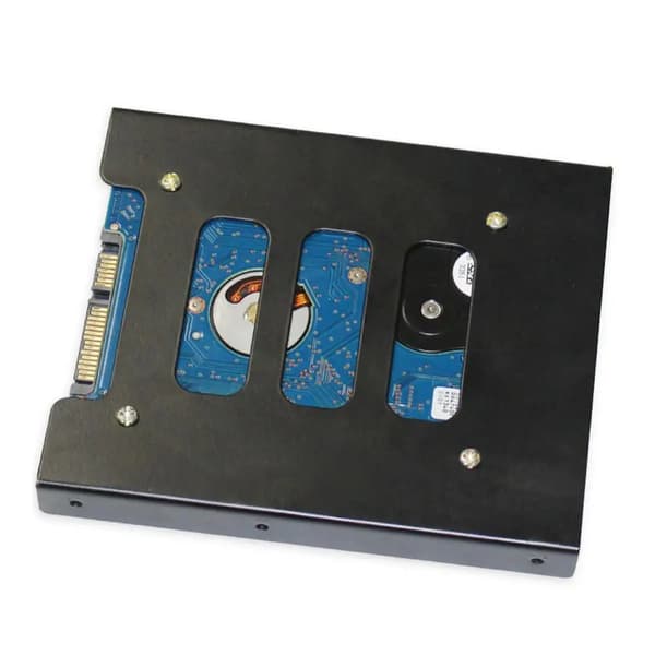 Metall SSD-stativ 2,5 tum till 3,5 tum SATA hårddiskfäste hållare SSD Solid State Disk Caddy-fackstöd