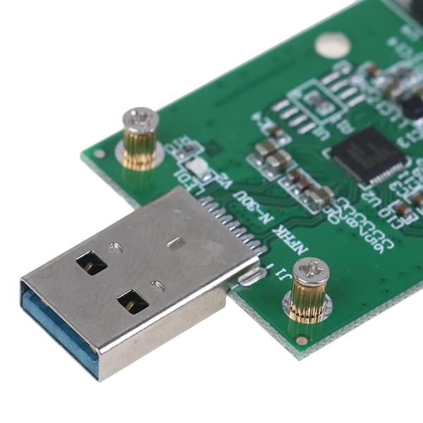 Mini USB 30 till PCIE mSATA Extern SSD PCBA-omvandlaradapterkort