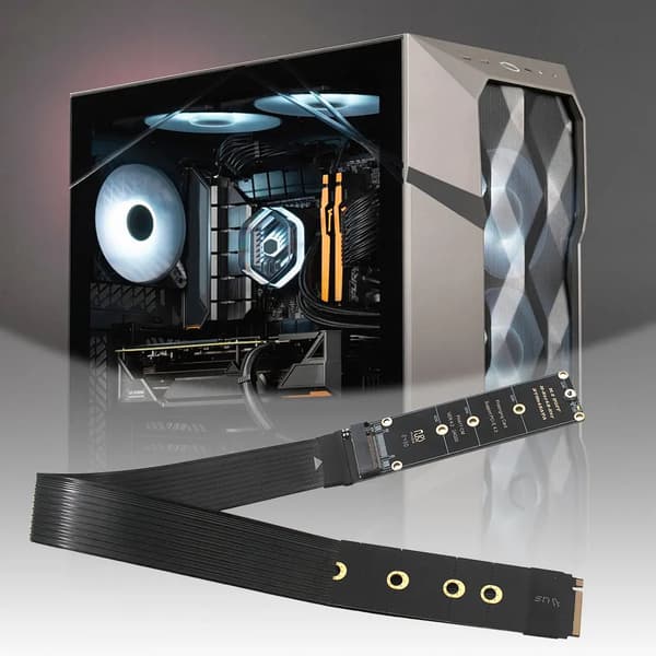 M2 NVME-förlängare stöder PCle40 M2 NVMe SSD-förlängningskabel NGFF M Key Solid Drive Riser-kort för M2 2230 2242 2260 2280 SSD