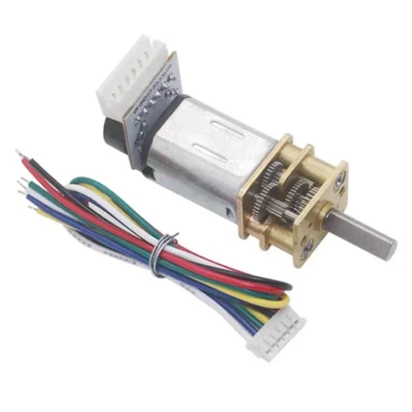GA12 N20 Encoder DC 12V (6V 5V 3V) Mini mikrometallväxel DC-motor med kugghjul högt vridmoment 30-4000RPM 7PPR Hall-sensor-encoder