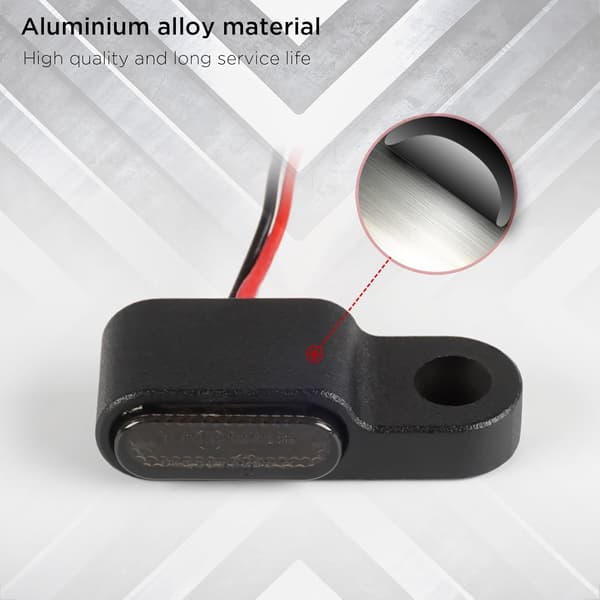 12V Universal 2 stycken E24 Mini Motorcykel LED-indikator Aluminium med vacker ytbehandling IP67 Vattentät E-märkning
