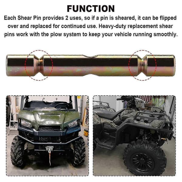 Glacierfits Snöplogsstift (4-pack) för Polaris ATV-plogar