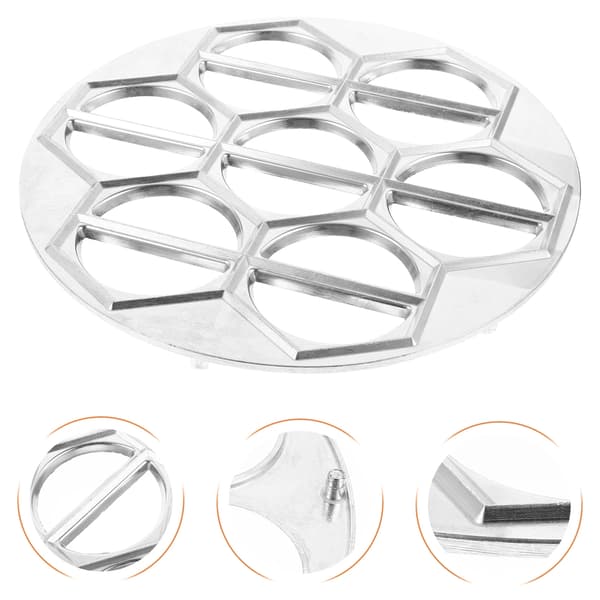 1 st Pro Tools Aluminiumlegering Dumpling Form Multi Hole Metal Dumplings Maker Hushåll Pierogi Form 14 Hål Dumpling