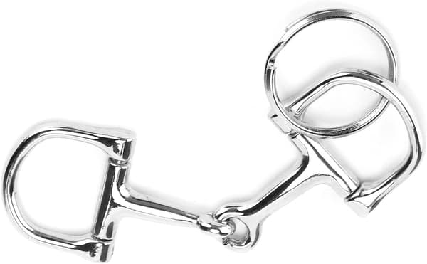 Fydun Nyckelring D-ring Snaffle Nyckelring D-formad Snaffle Nyckelring Silver Dring Zinklegering Häst Snaffle Bits Nyckelring Andra sporter Hästbit Nyckelring