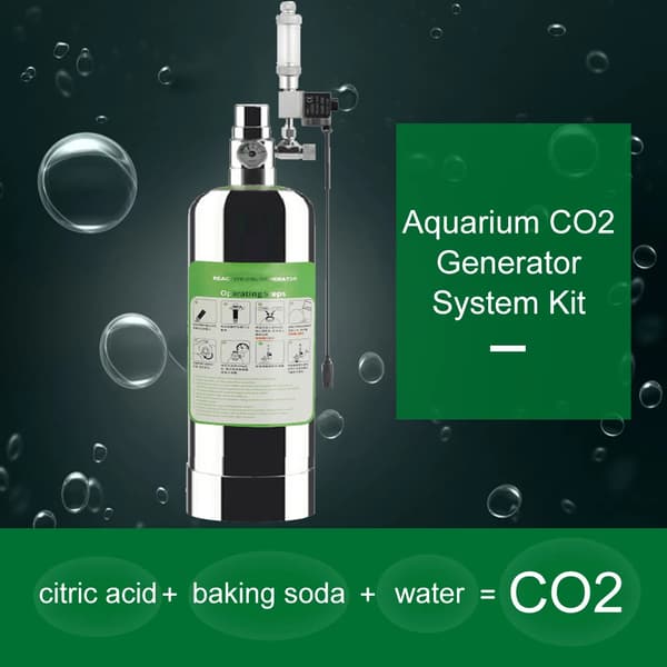5L Dubbel Akvarium CO2 Generator System Kit CO2 Cylinder Generator System med Magnetventil Bubbel Diffusor Koldioxid