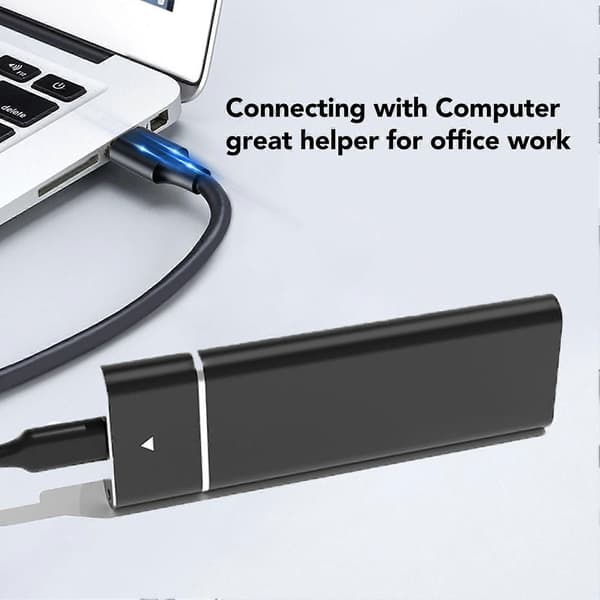 M.2 SATA SSD-kapsling 6TB 10Gbps Typ C Aluminium 22x30-80mm