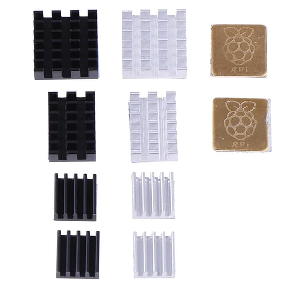 5st för Raspberry Pi 2/3/4 3B+ 4B kylfläns i aluminium kylarkit för Raspberry Pi 4 (Guld)