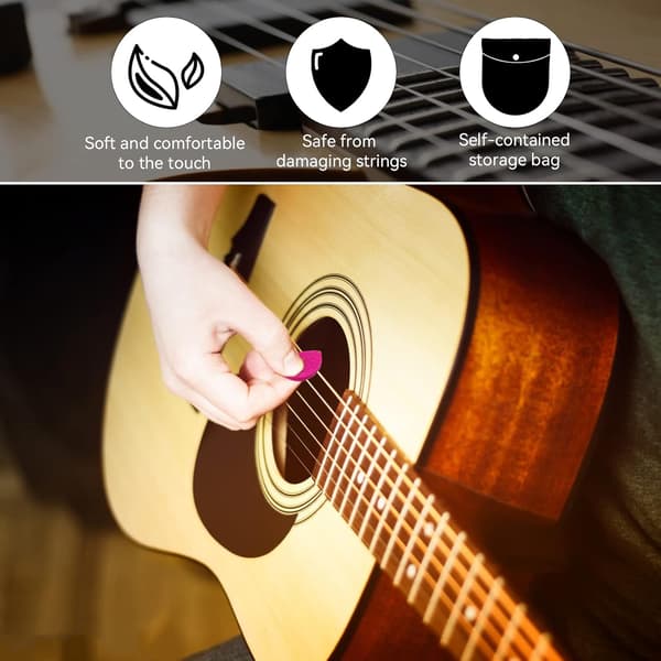 20 st ukulele filtplockar gitarrplockar kompatibla med ukulele klassisk gitarr nylonsträngbas, flerfärgad