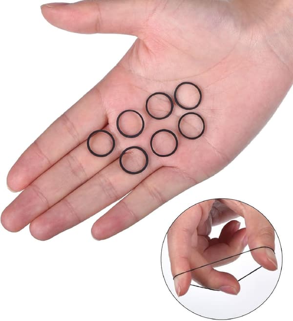 Förpackning med 1000 mini gummiband, mjuka elastiska band för barnhårflätor, bröllopsfrisyrer och mer (svart)