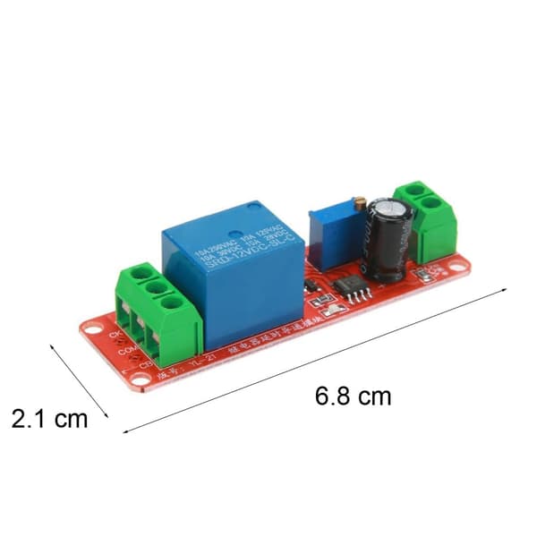 zalati Timer Delay Switch Module 2st 2V DC Justerbar 0-10 Sekunder Monostabil Fördröjningstimer Kompatibel med Arduino & Raspberry Pi