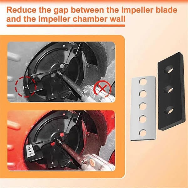 3/8 tum Universal Snöslunga Impeller Modifieringskit Kompatibelt med Modifierar 2-stegs Maskin Sn