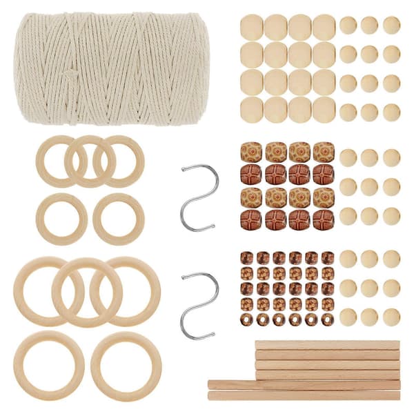 1 Set DIY Makramé Kit Makramé Tapestry Material Väggkonst Dekoration Vävd Kit