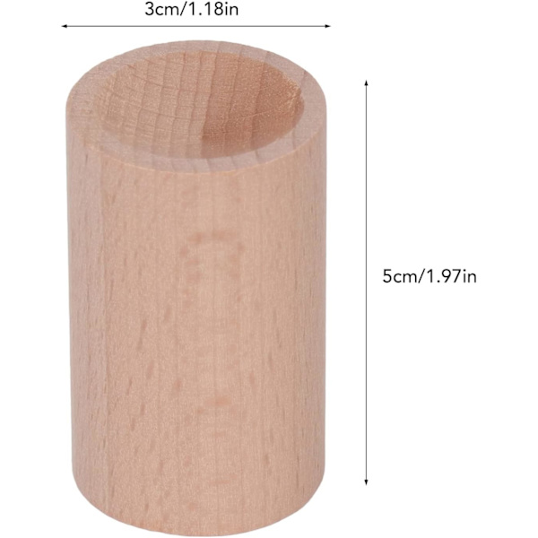 KooingTech 15 st trä eterisk olja diffusor rund diffusor trä cylindrisk form bok trä diffusor för hemkontor bil