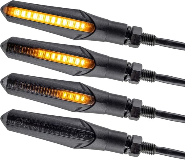 Simda Pro 2 st ECE LED Motorcykel Blinkers Universal S Ljusgul med SMD