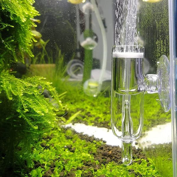 2 st Pollen Glas CO2 Diffusor med Bubbelräknare för Akvarieväxttank