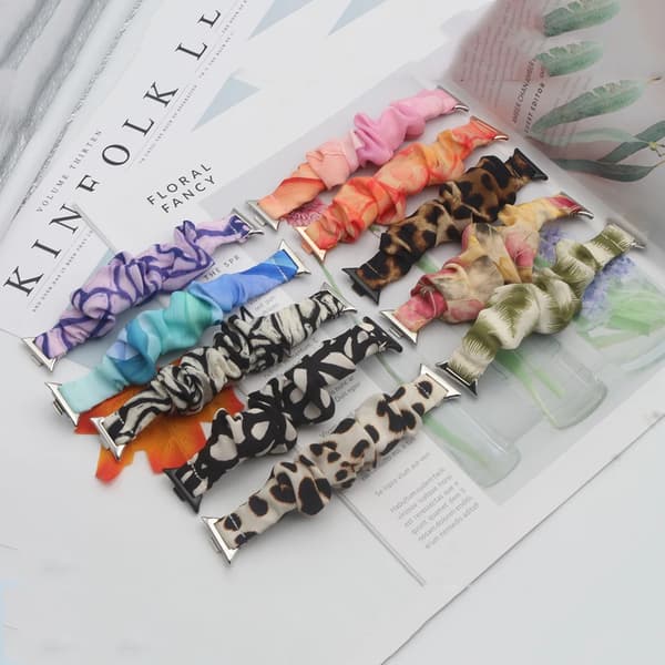 Elastisk pyntearmbånd for Xiaomi Smart Band 9 Pro/ Mi Band 8 Pro, erstatningsreim i scrunchie-stil for kvinner