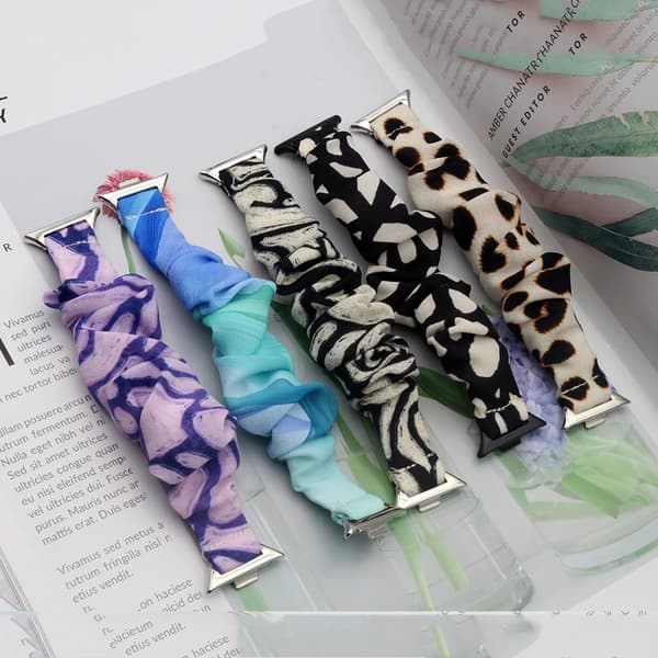 Elastisk pyntearmbånd for Xiaomi Smart Band 9 Pro/ Mi Band 8 Pro, erstatningsreim i scrunchie-stil for kvinner