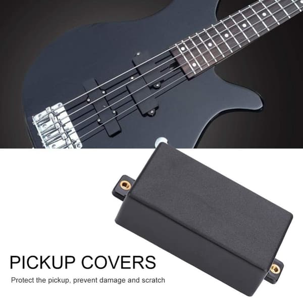 2 st Humbucker Pickup-skydd Slitstarka gitarrpickup-skydd Förseglade reservdelar för elgitarr (svart)