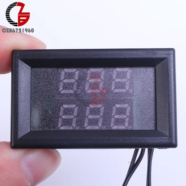 3-siffrig 0,28 tum DC 4V-28V dubbeltermometer dubbel LED-display NTC vattentät sensor termisk termometer 5V 12V 24V tem testare