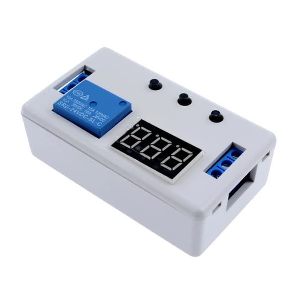 DC 12V 24V Tidsfördröjningsrelä LED Digital Automation Timer Kontrollbrytare Tidsrelämodul PLC Triggerbrytare Tre Knappar
