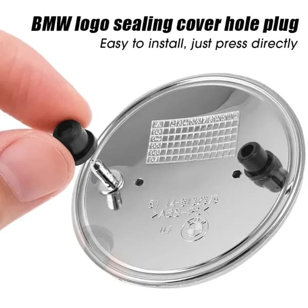Bil Logotyp Hålpluggar Motorhuv Logotyp Bagagelucka Emblem Fäste Bilskydd Logotyp Tätningslock Hålplugg för BMW 3 7 E32 E34 E36 E38 E39