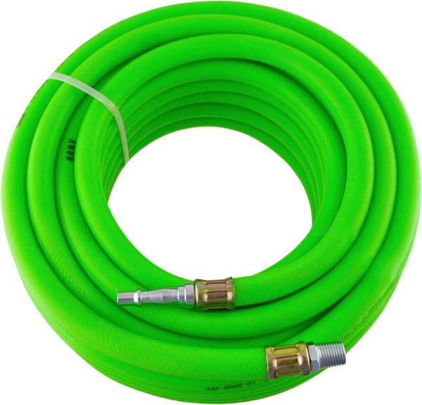 Luftslang Hög Synlighet 8mm 10m 33ft Kompressor med Snabbkopplingar